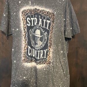 Tultex Country Graphic Tee - Black and Brown/George Strait